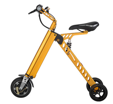 품질  Yellow Motorized Folding Bike / Smallest Lightest Folding Bike Battery Assisted 공장